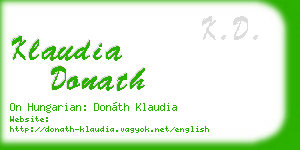 klaudia donath business card