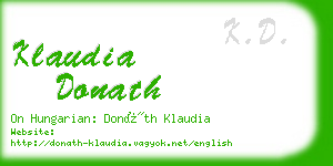 klaudia donath business card